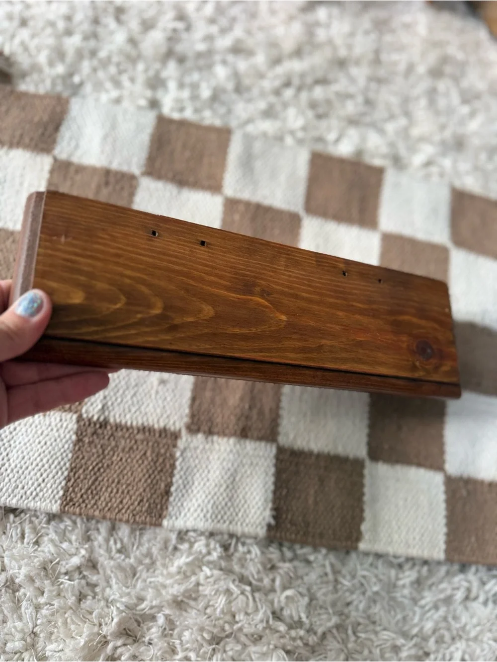 Finished Oak Wood Wall Shelf Country Heart 10’’ Boho Rustic Cottage Farmhouse